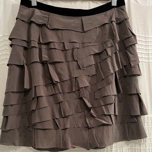 Club Monaco silk tiered skirt